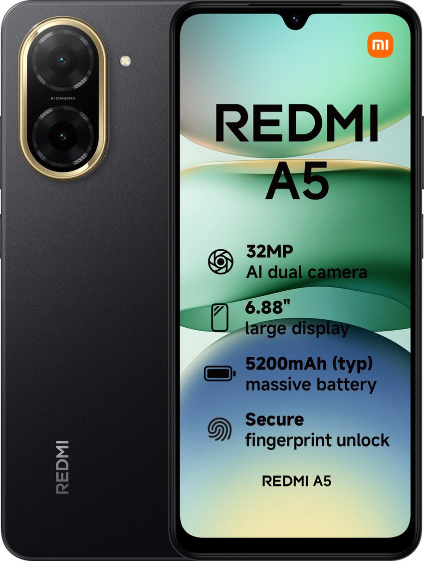 Xiaomi Redmi A5 4G Dual Sim - 4GB RAM / 128GB - Black (Global spec)