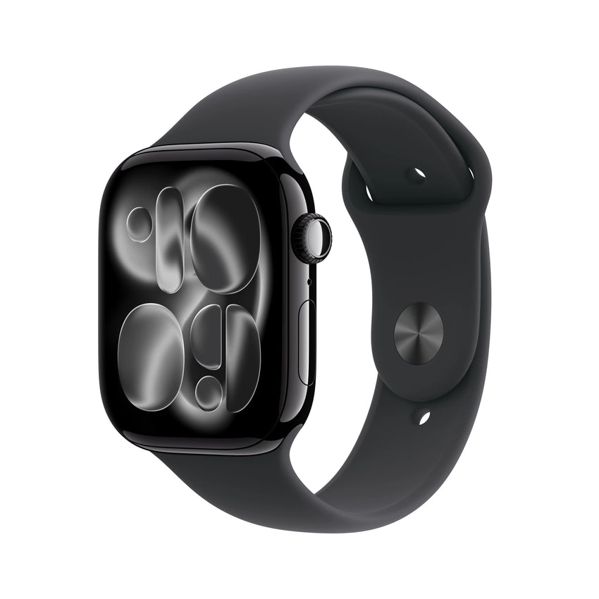 MEQT4ETA - Apple Watch Series 11 - 42MM - Black (Black Silicon Band S/M)